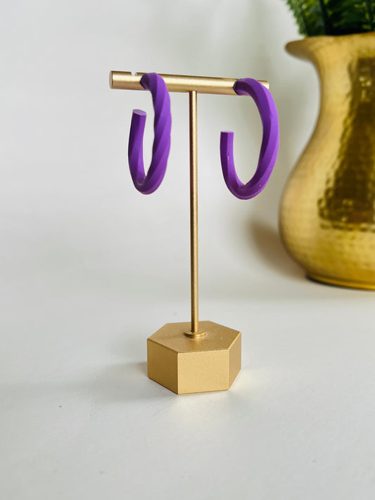 Twisted Purple Hoops